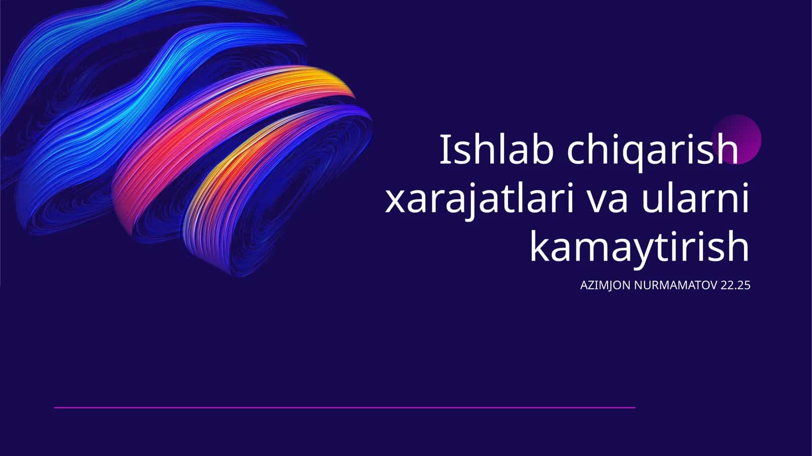 Ishlab chiqarish xarajatlari va ularni kamaytirish
