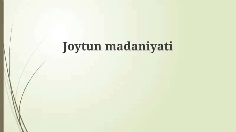 Joytun madaniyati