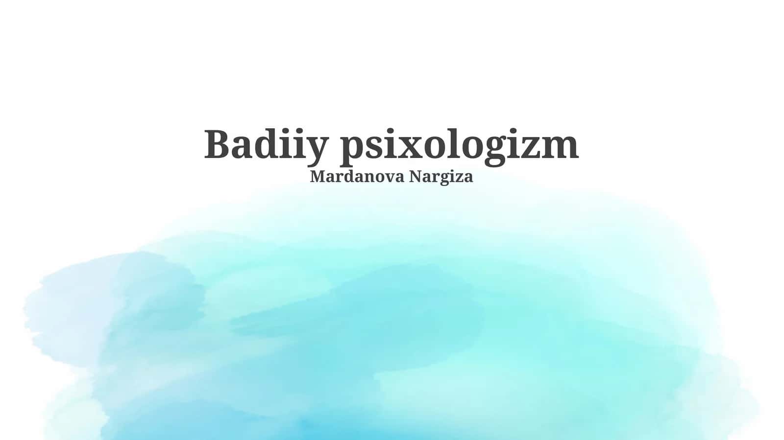 Adabiy psixologizm