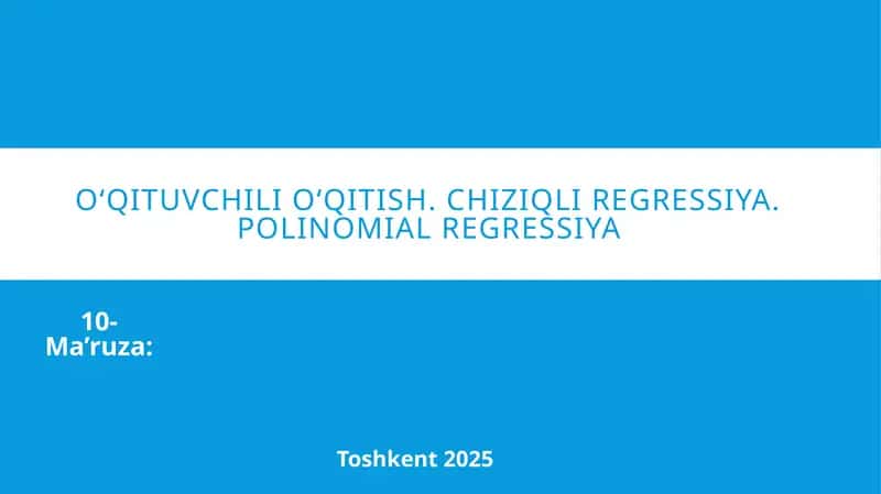 O'qituvchi o'qitish