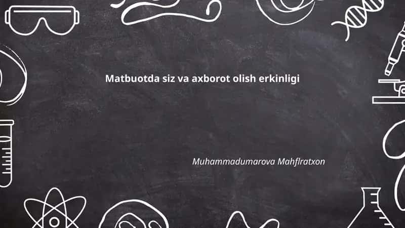 OAV erkinligi va uning jamiyatdagi roli
