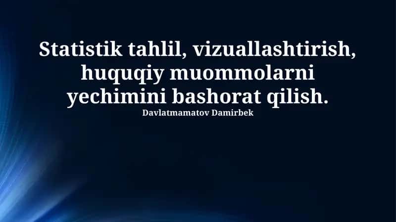 Vizualizatsiya, Statistika tahlili