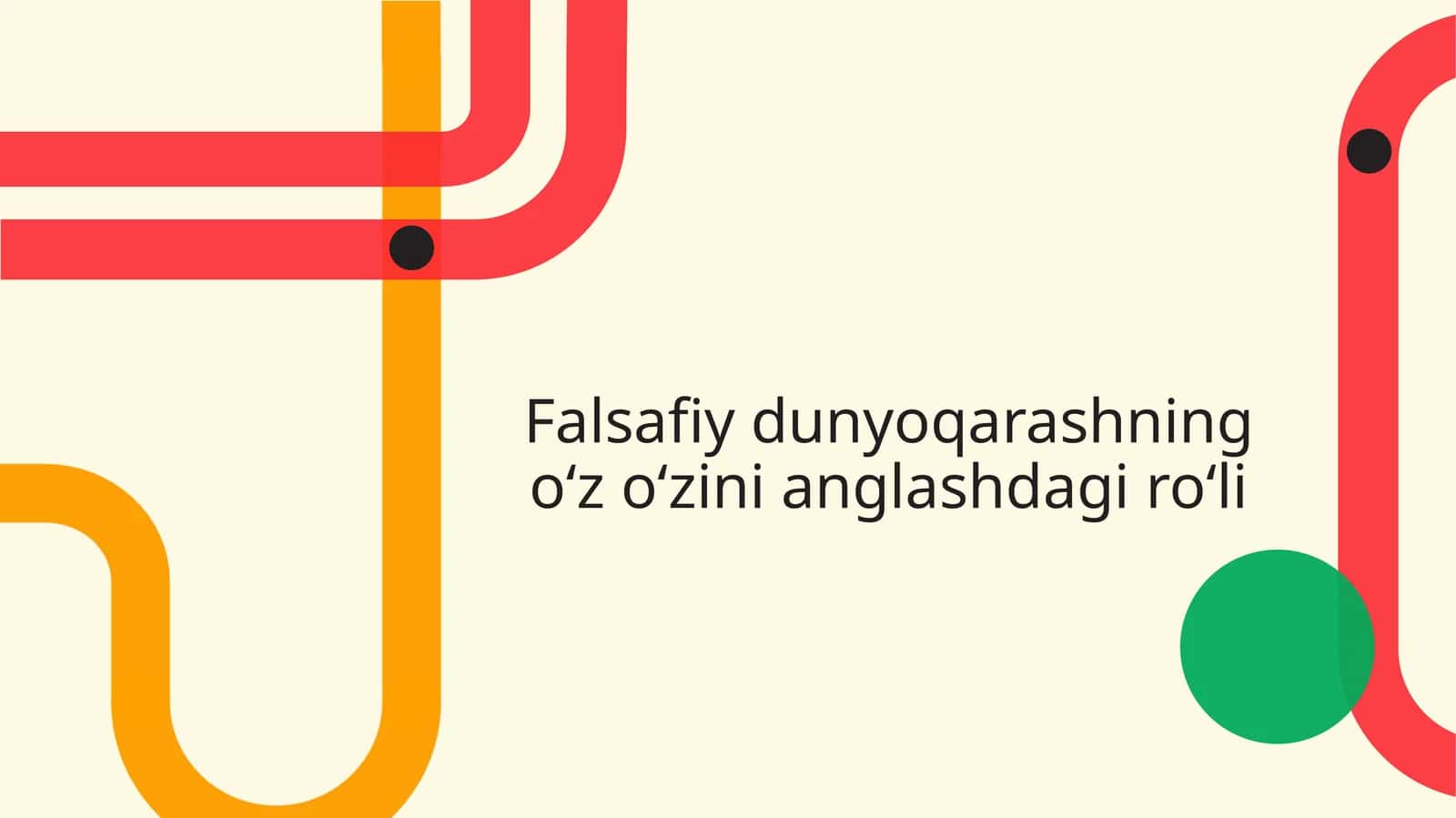 Falsafiy dunyoqarashning oʻz oʻzini anglashdagi roʻli