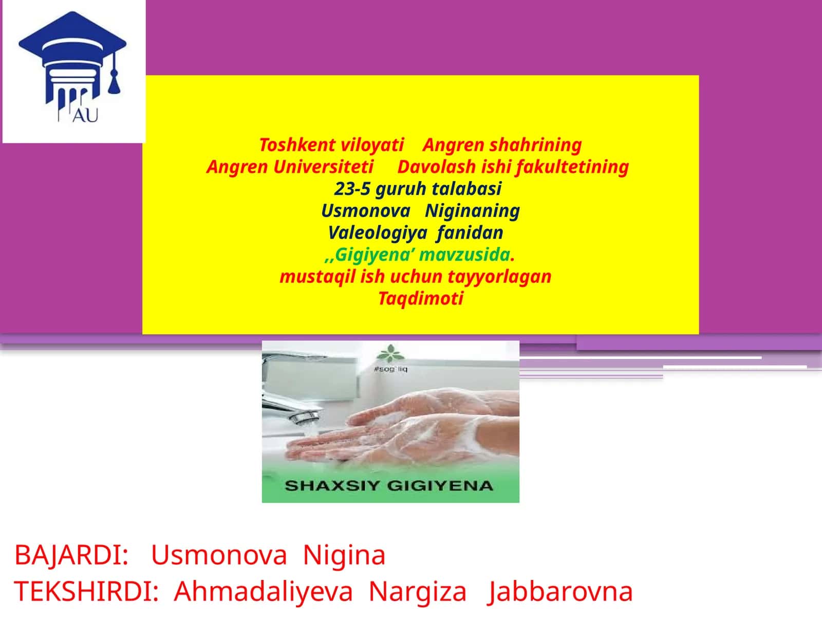 Gigiyena va valeologiya