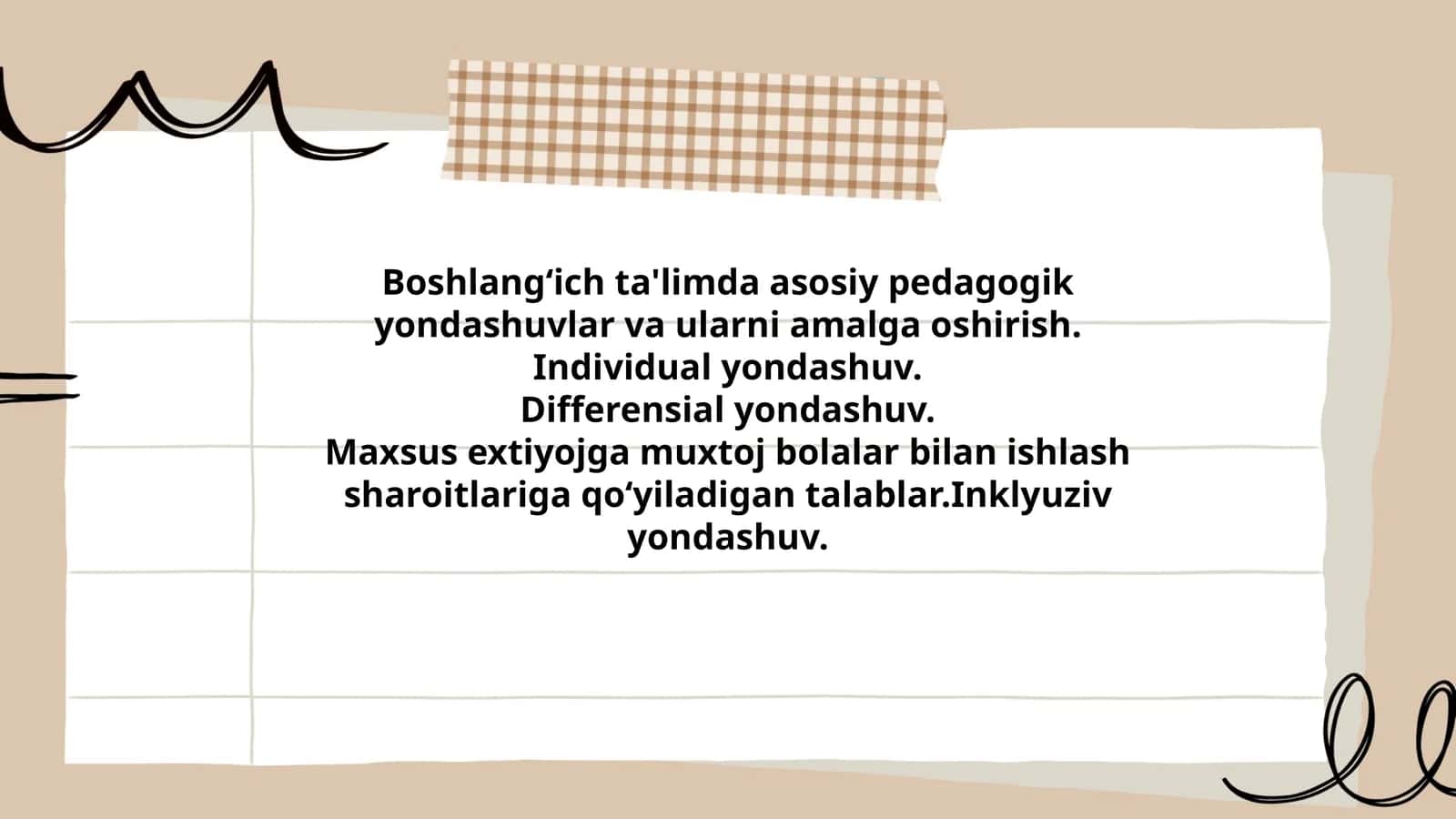 Asosiy Pedagogik Yondashuvlar