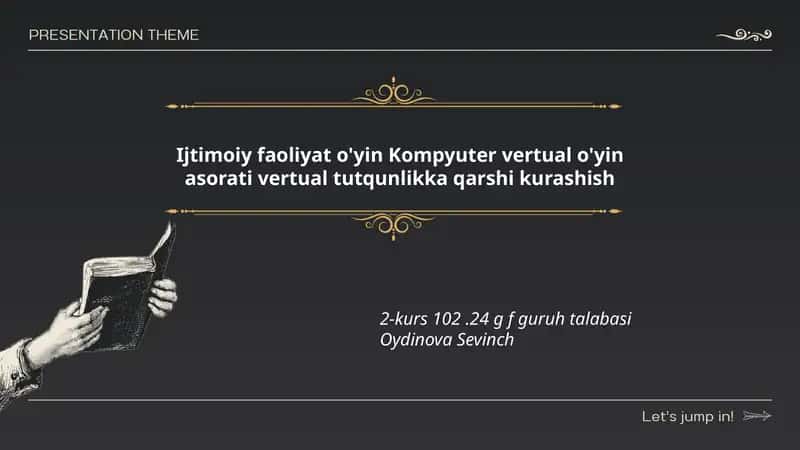 Ijtimoiy faoliyat o'yin Kompyuter vertual o'yin asorati vertual tutqunlikka qarshi kurashish
