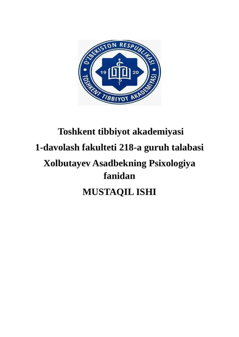 Temperament xususiyatlarining mutaxassis shakllanishidagi oʻrni
