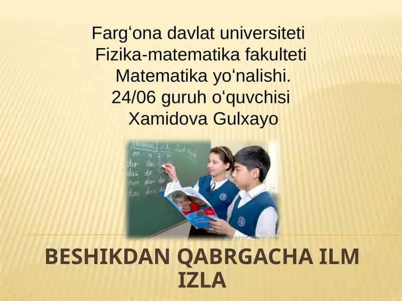 Hadislarning ta’lim bilan bog’liqligi