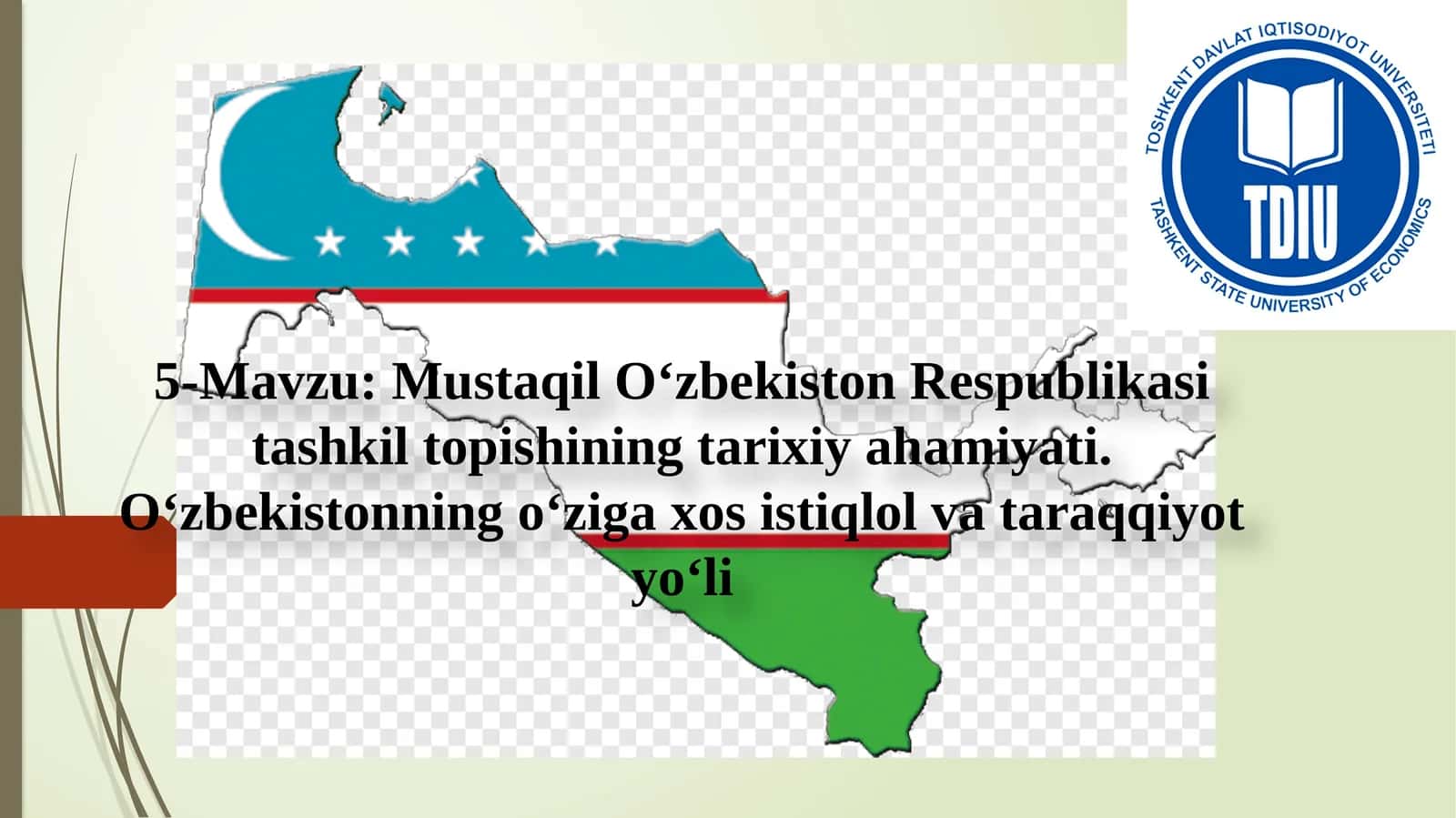 Mustaqil O'zbekiston Respublikasi Tashkil Topishi