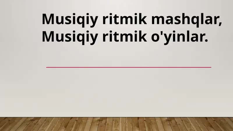 Musiqiy ritmik mashqlar, Musiqiy ritmik o'yinlar