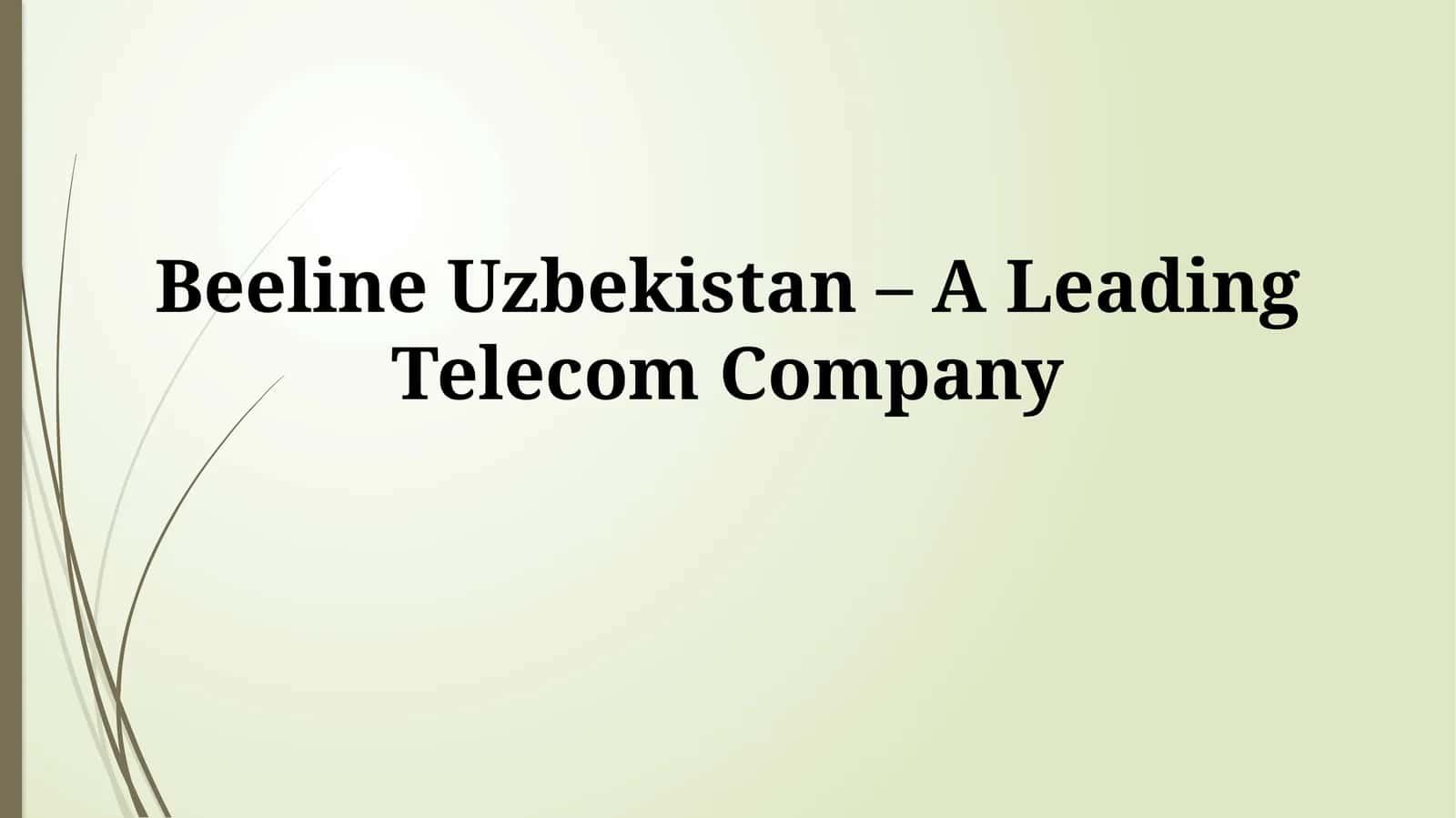 Beeline Uzbekistan – A Leading Telecom Company