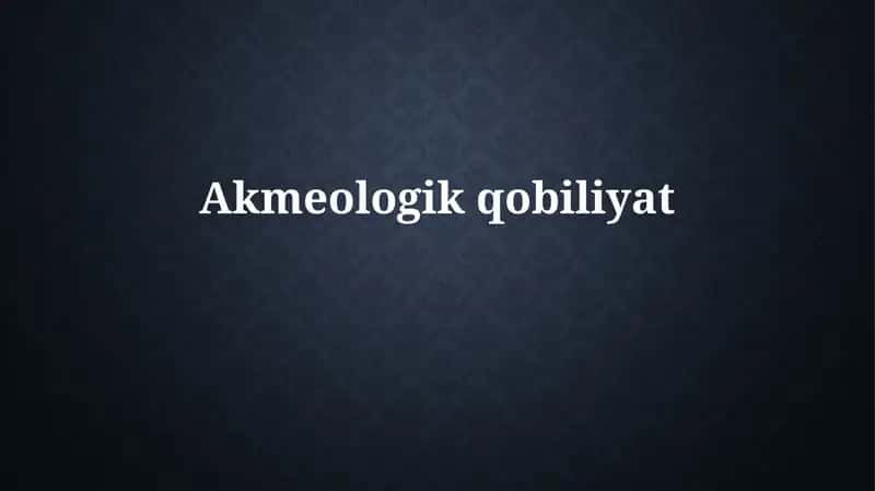 Akmeologik Qobiliyat