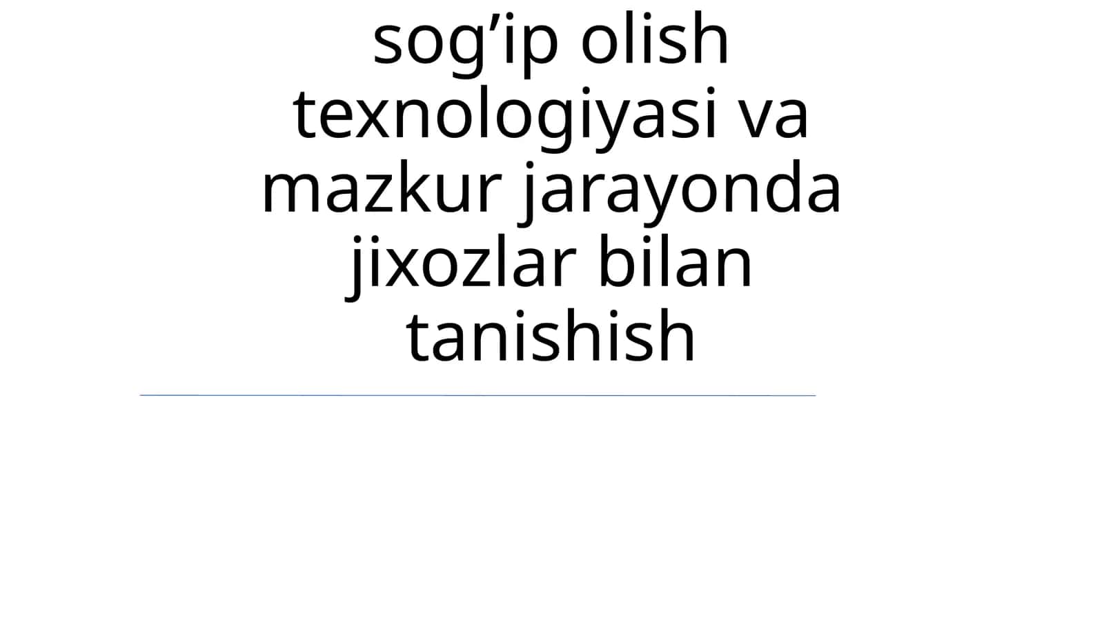Turli usullarda sut sogʼip olish texnologiyasi va mazkur jarayonda jixozlar bilan tanishish
