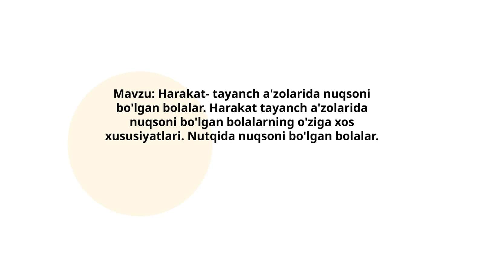Harakat- tayanch a'zolarida nuqsoni bo'lgan bolalar