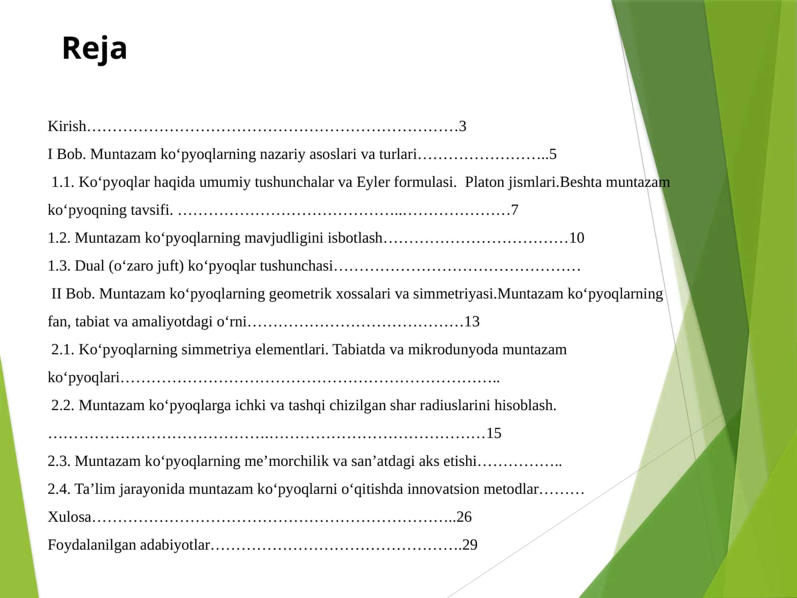 60540100 – MATEMATIKA TA’LIM YOʻNALISHI