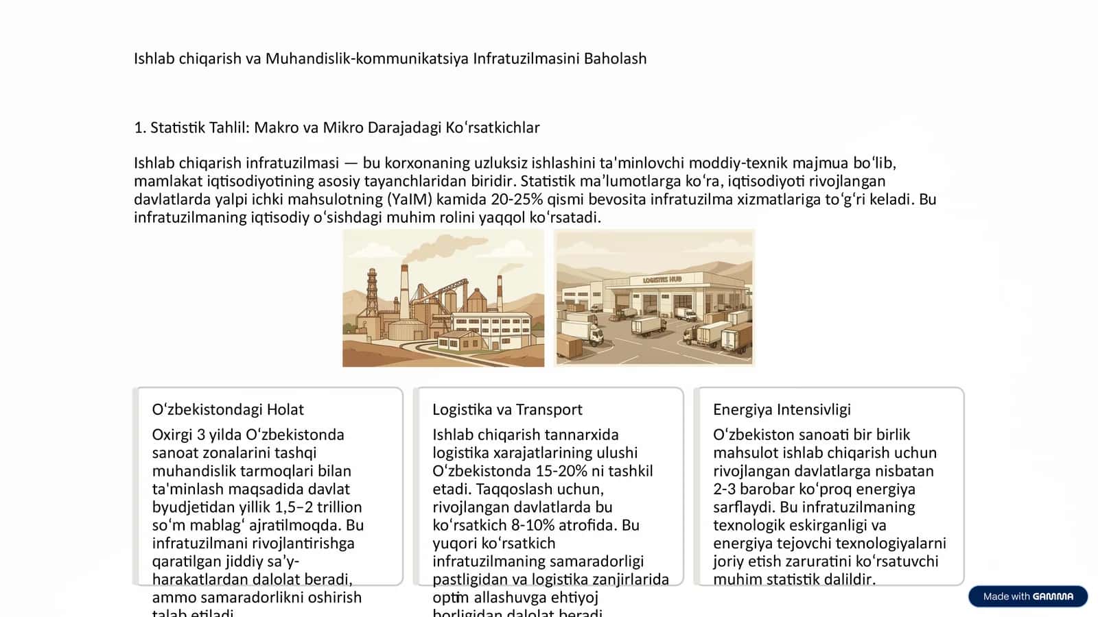 Statistik Tahlil: Makro va Mikro Darajadagi Ko‘rsatkichlar