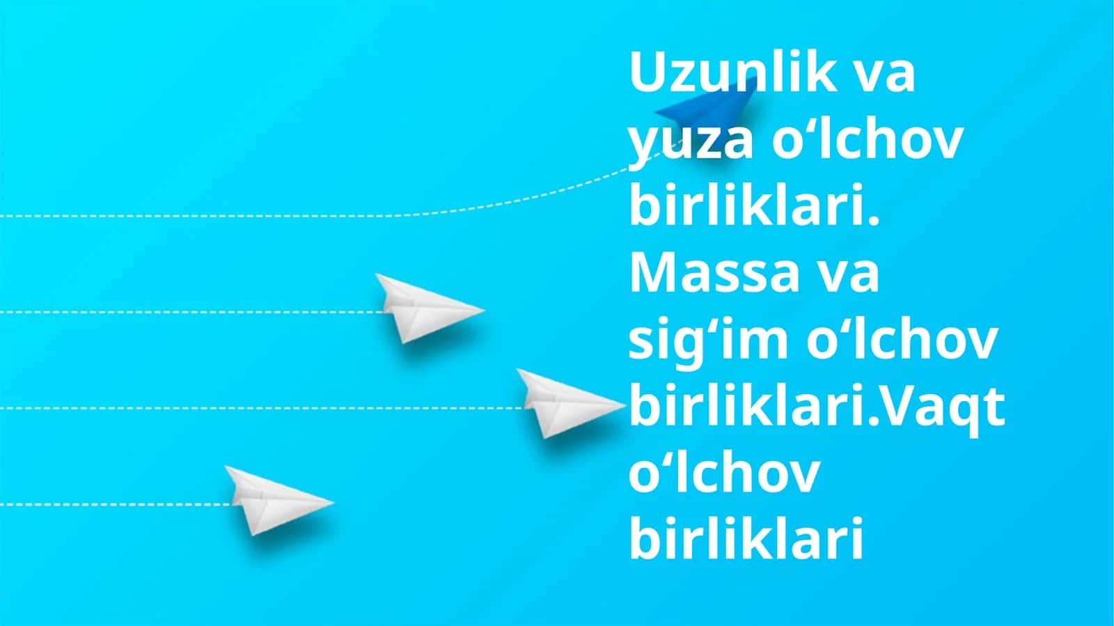 Vaqt va uzunlik birliklari