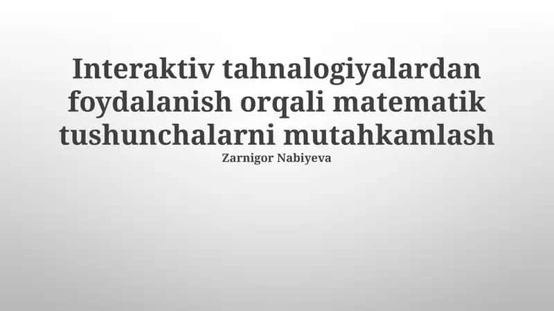 Interaktiv Geometriya Dasturi