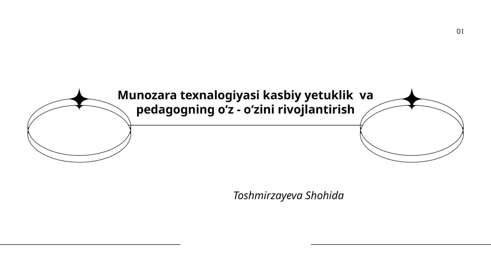 Munozara texnalogiyasi kasbiy yetuklik va pedagogning o'z - o'zini rivojlantirish