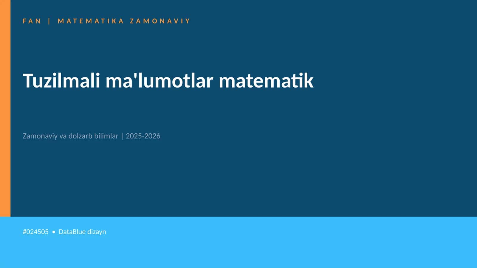 Tuzilmali ma'lumotlar matematik