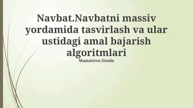 Element olib tashlash (dequeue) algoritmi