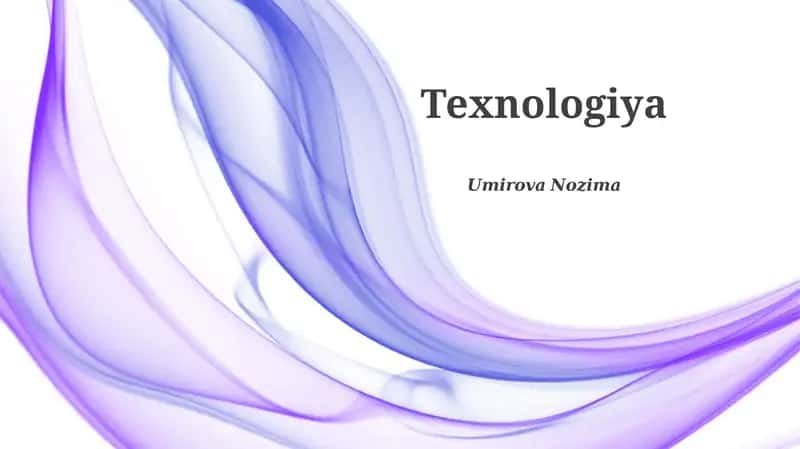 Texnologiya