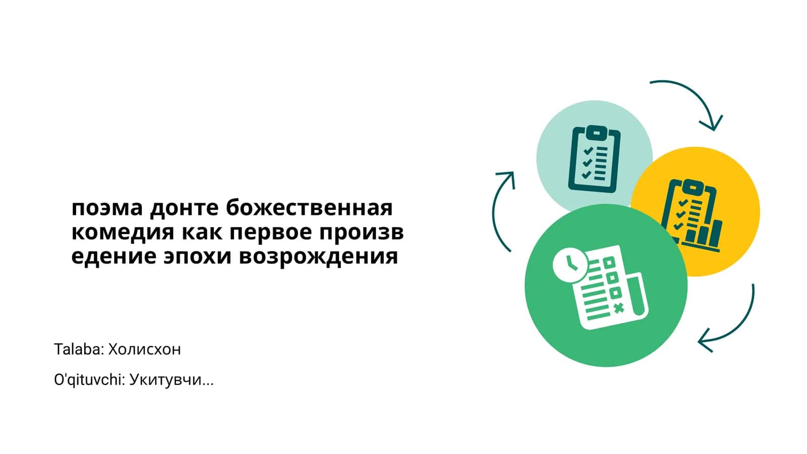 Донте: поэманың негізгі идеялары