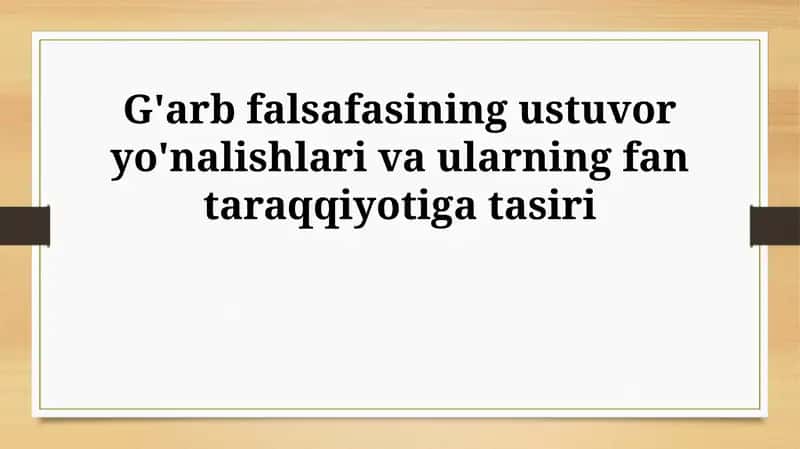 Ekzistensializm va insonning ilm-fandagi roli