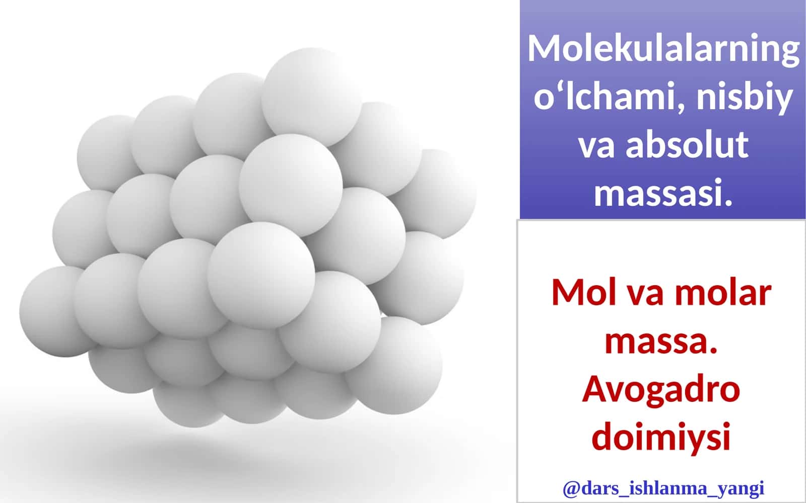 Mol va molar massa
