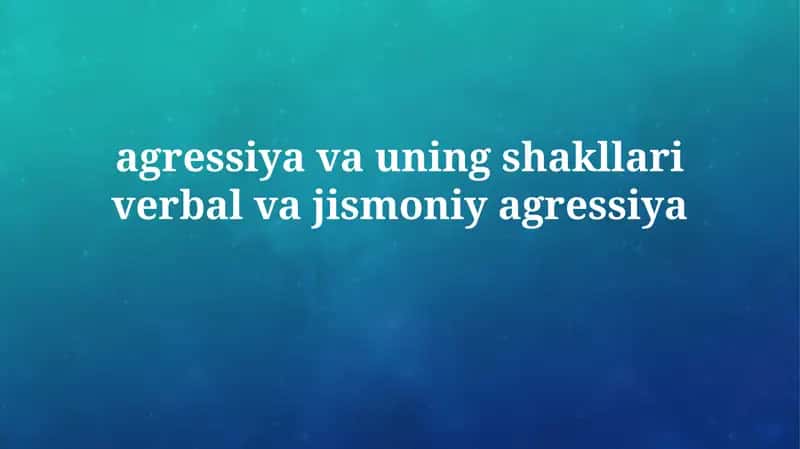 Jismoniy tajovuz