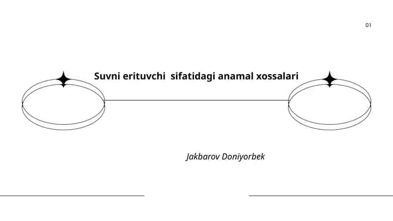 Suvni erituvchi sifatidagi anamal xossalari