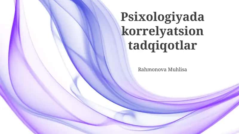 Psixologiyada korrelyatsion tadqiqotlar