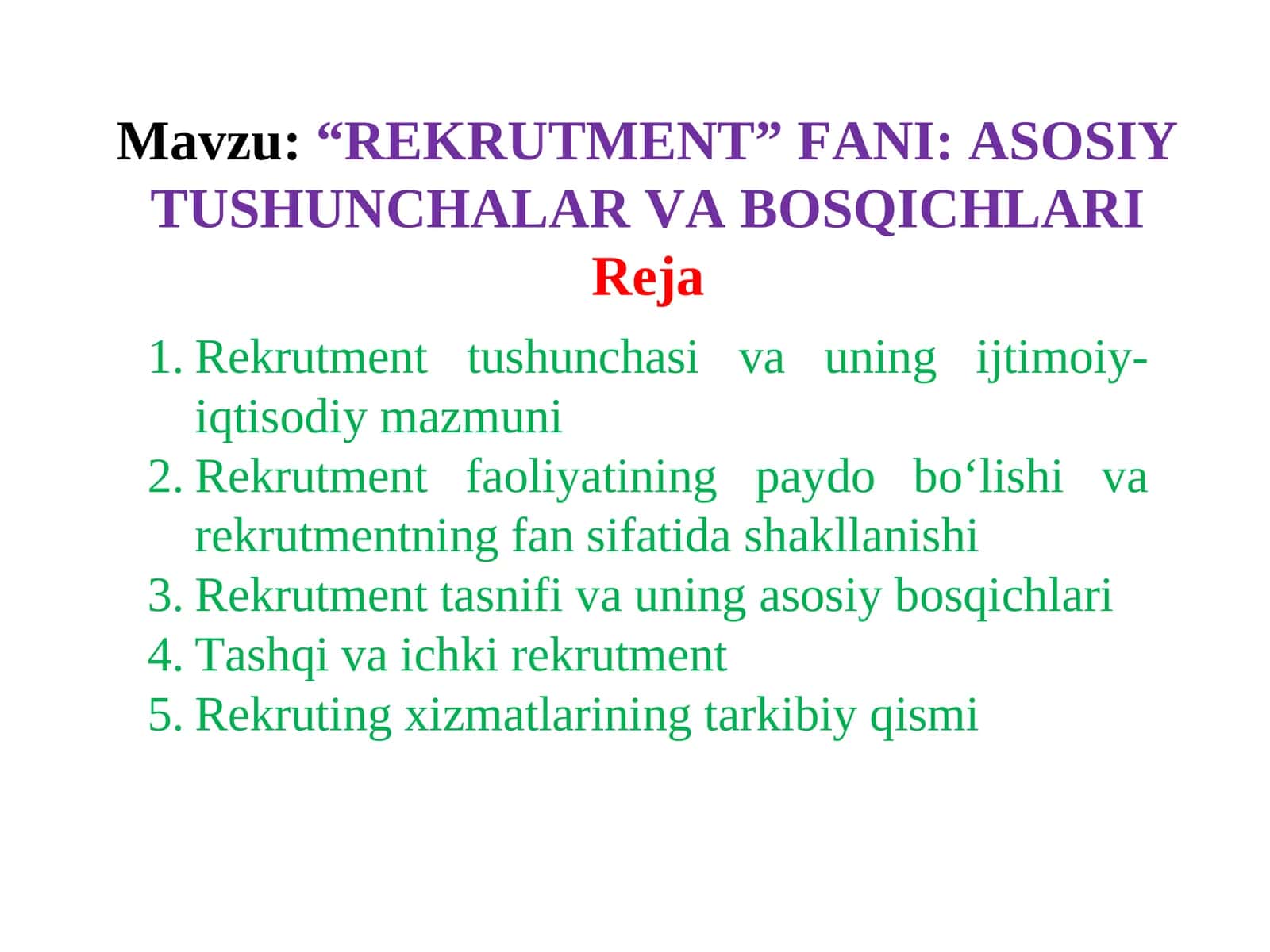 REKRUTMENT