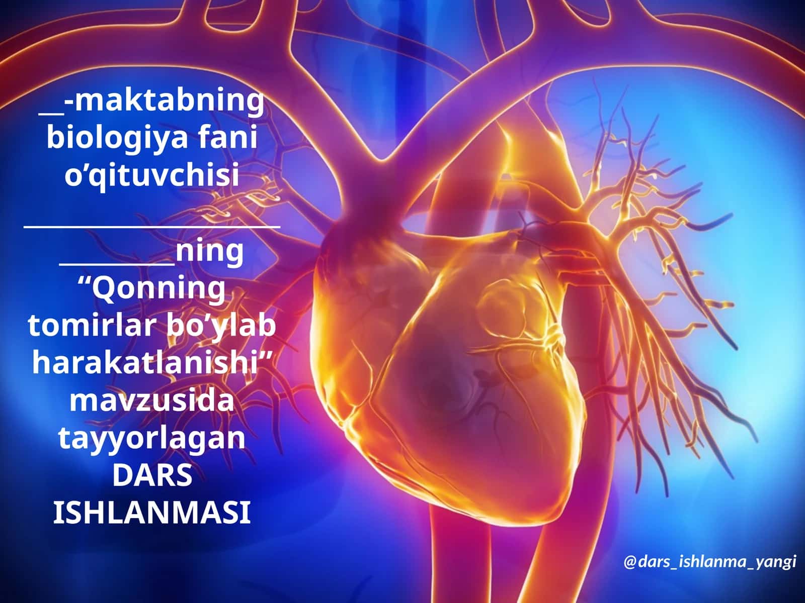 Qonning tomirlar bo'yicha harakatlanishi