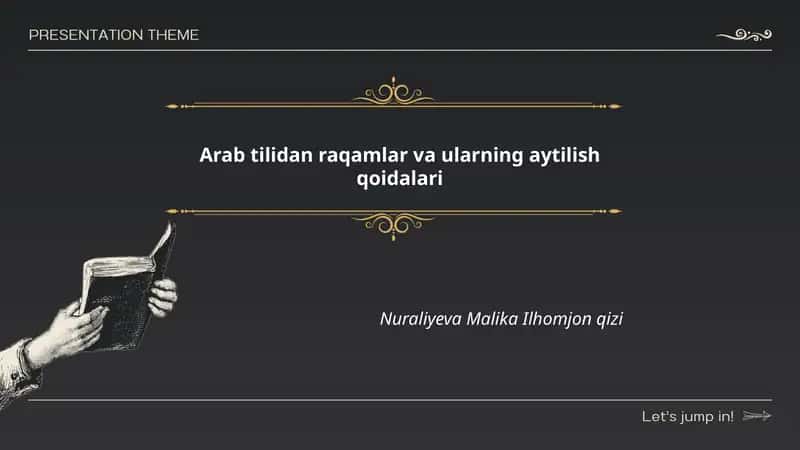 Arab tilidan raqamlar va ularning aytilish qoidalari
