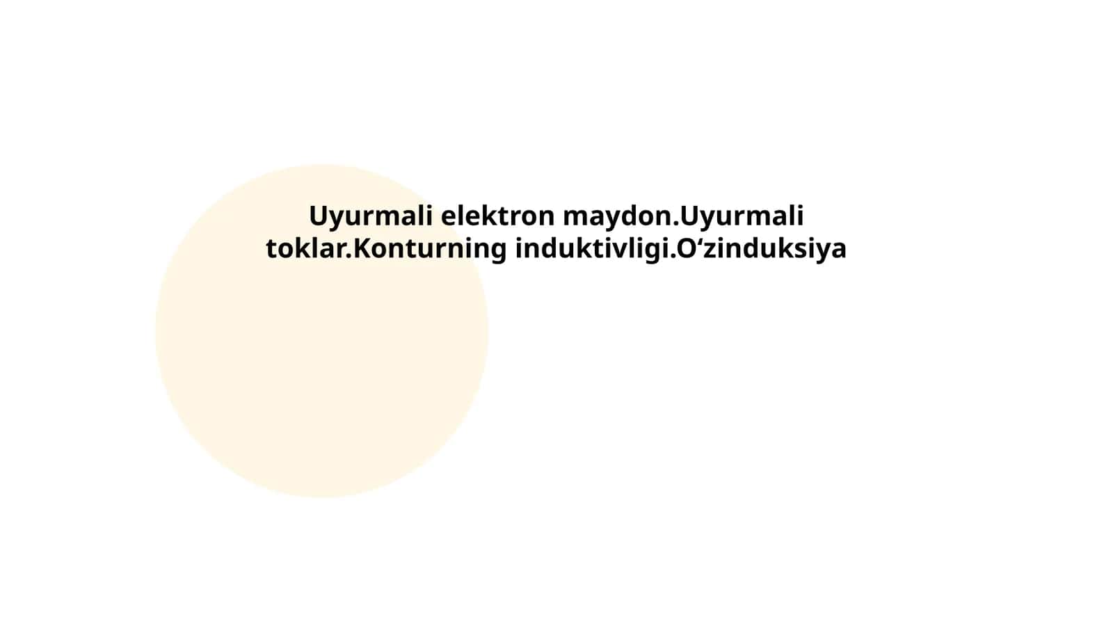 Uyurmali elektron maydon nazariyasi