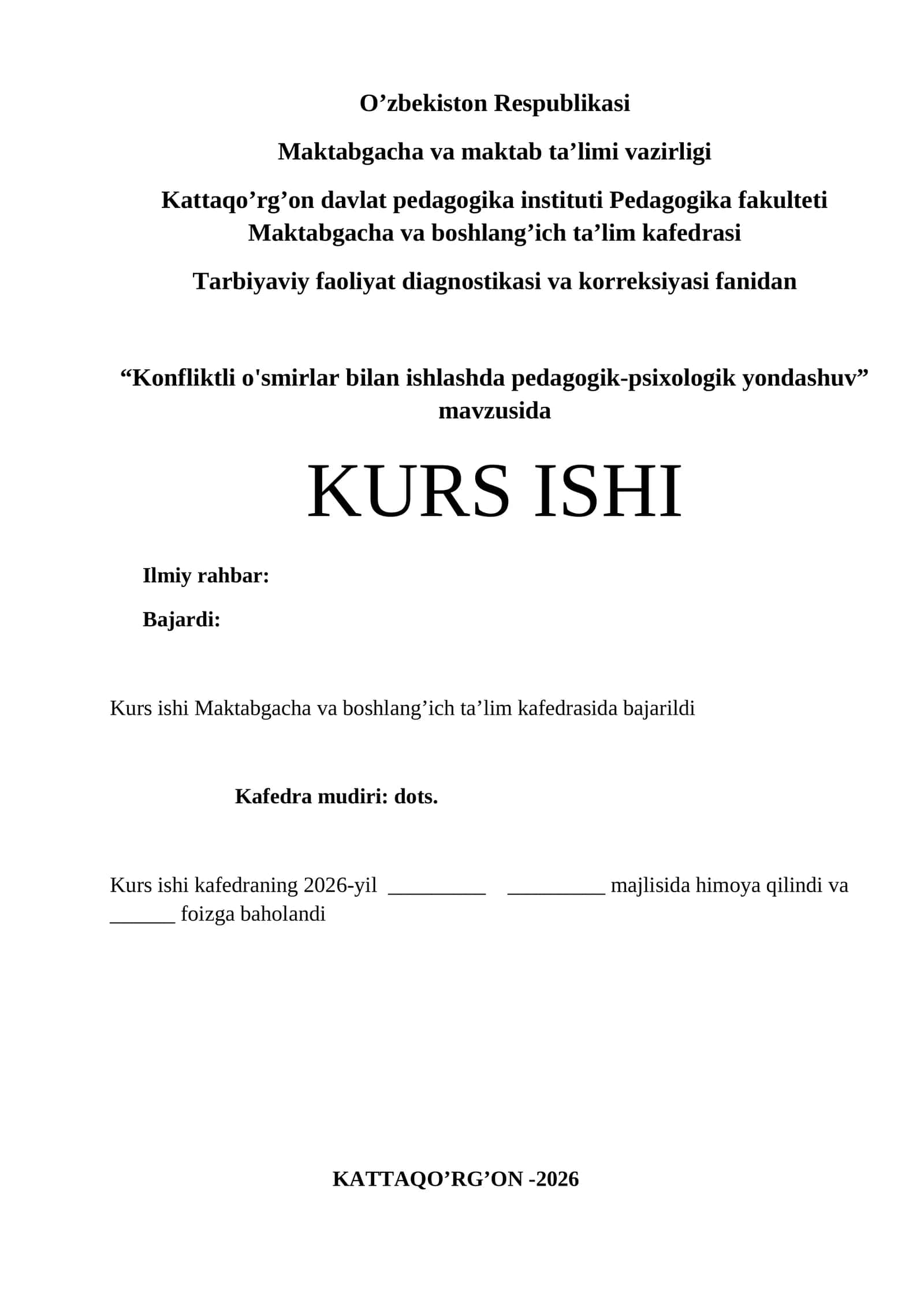 Konfliktli o'smirlar bilan ishlashda pedagogik-psixologik yondashuv