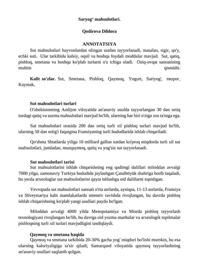 Sut mahsulotlari