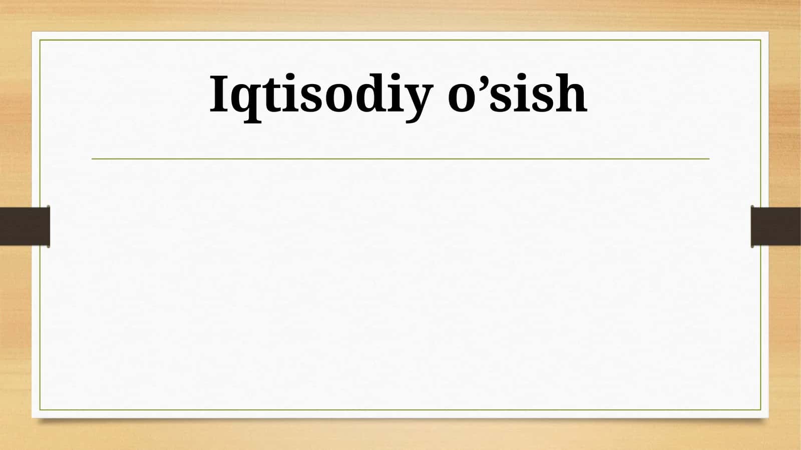 Iqtisodiy o’sish