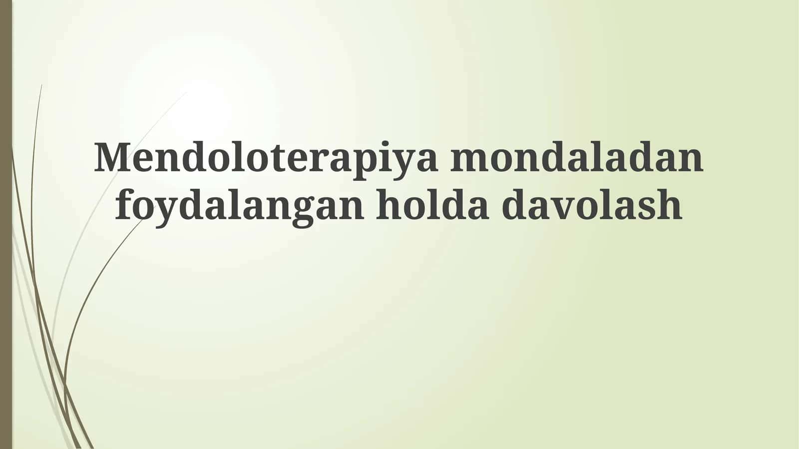 Mandalalar bilan davolash (Mendoloterapiya)