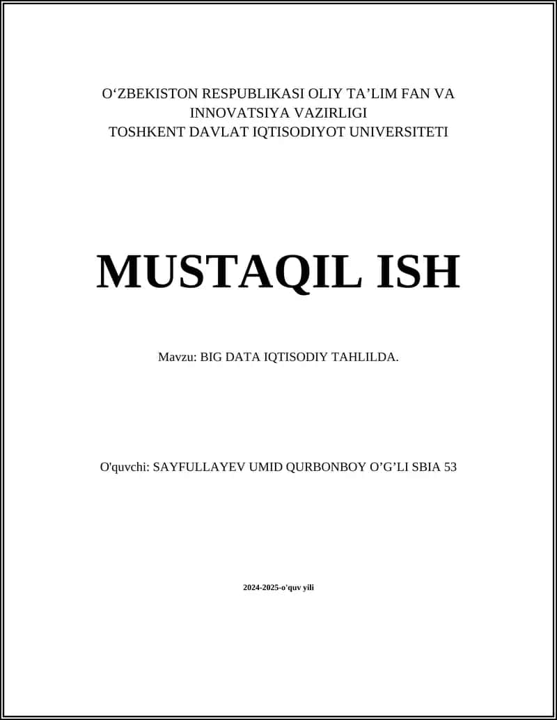 Yirik ma'lumotlar analitikasi