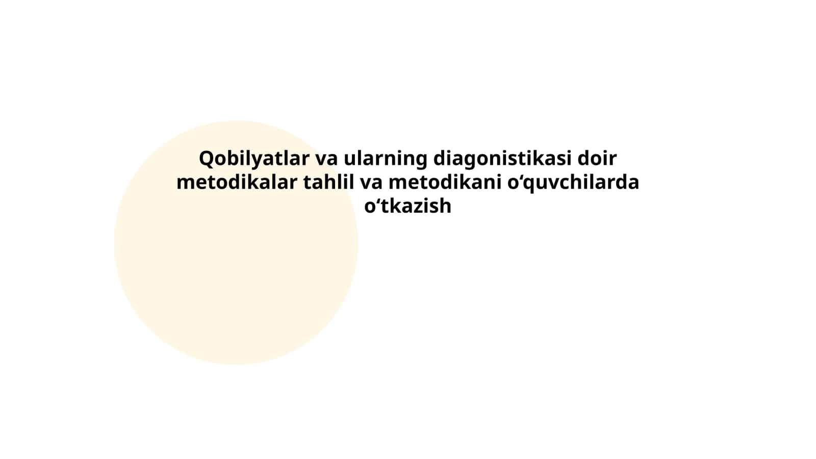 Qobiliyat tushunchasi va uning ta'rifi