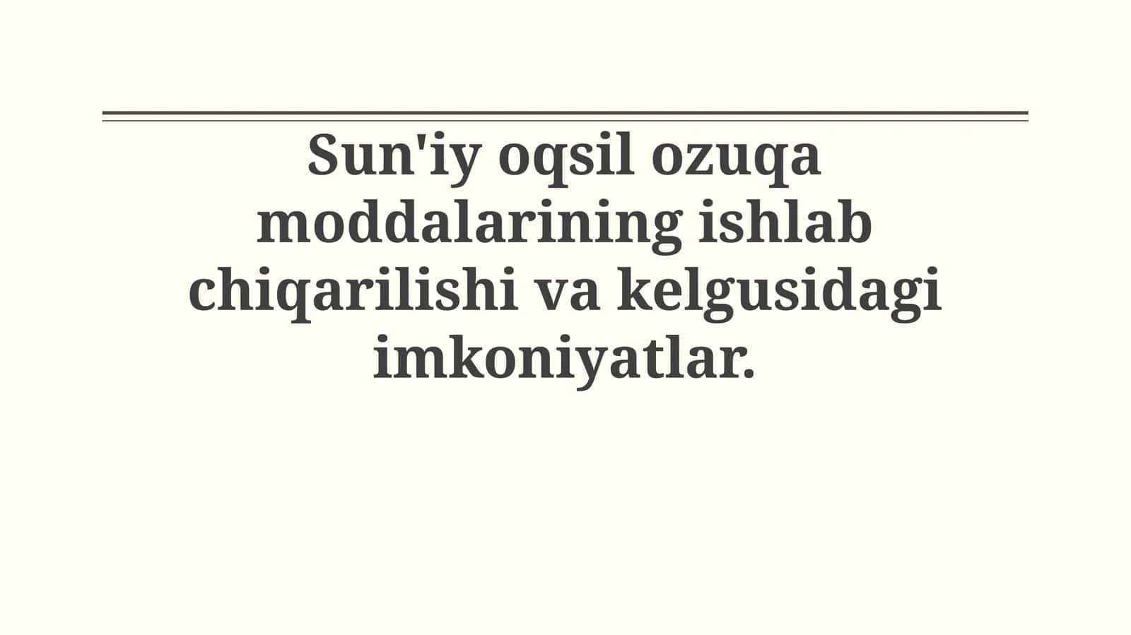 Sun'iy oqsil ishlab chiqarish