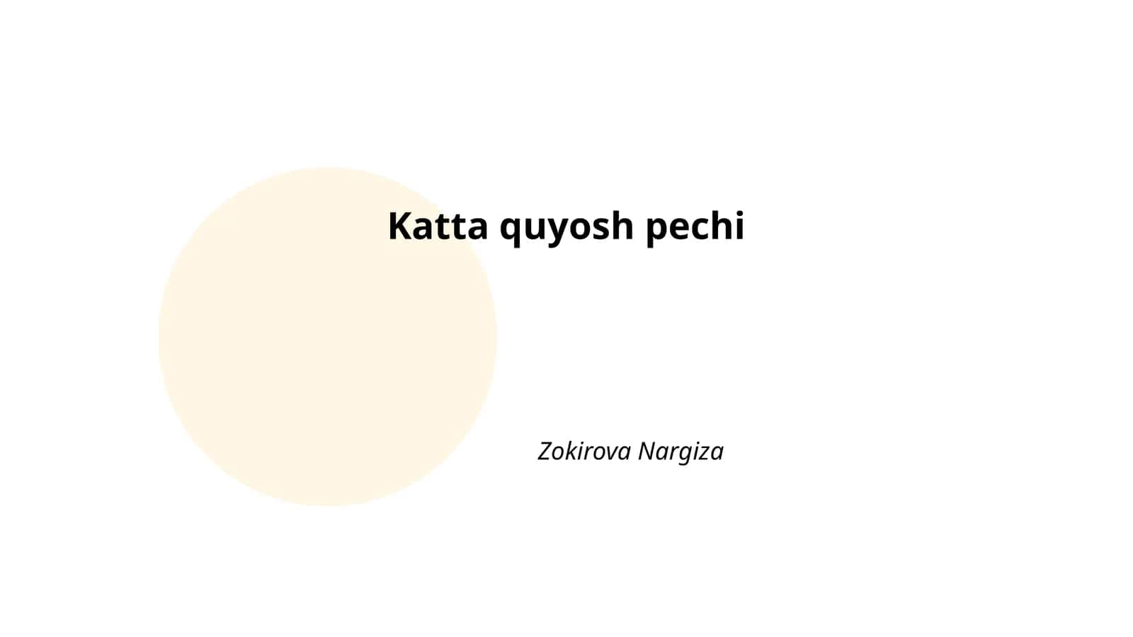 Katta quyosh pechi