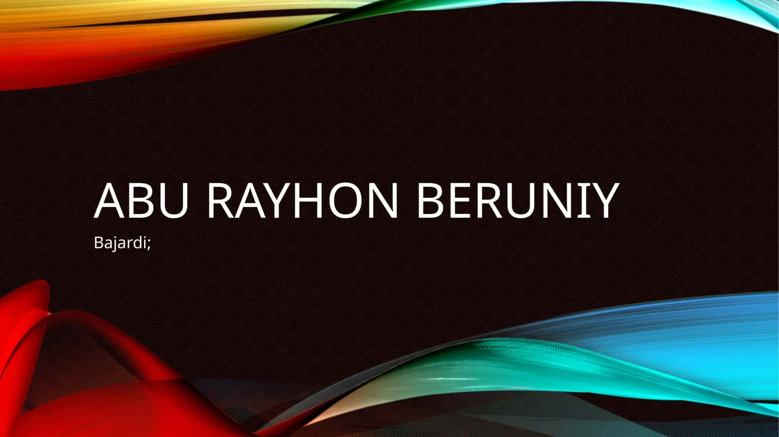 Abu Rayhon Beruniy