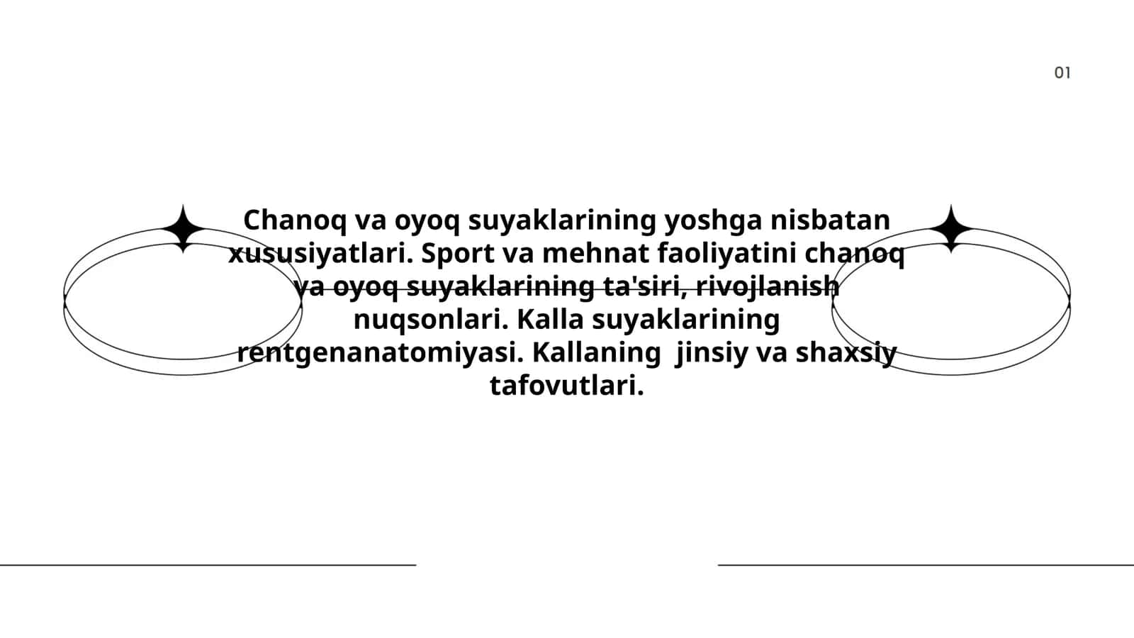 Chanoq va oyoq suyaklarining yoshga nisbatan xususiyatlari