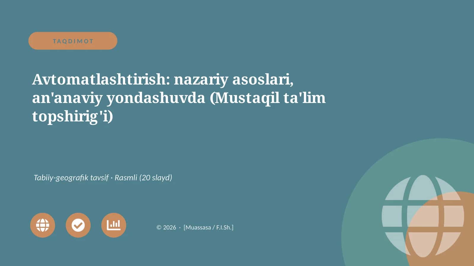 Avtomatlashtirish: Nazariy Asoslari, An'anaviy Yondashuvda