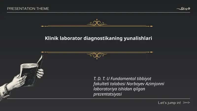 Klinik laborator diagnostikaning yunalishlari
