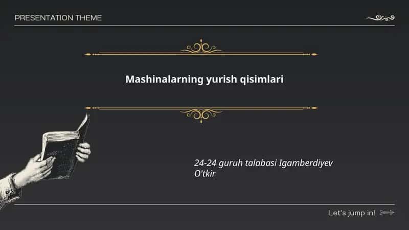 Mashinalarning yurish qisimlari