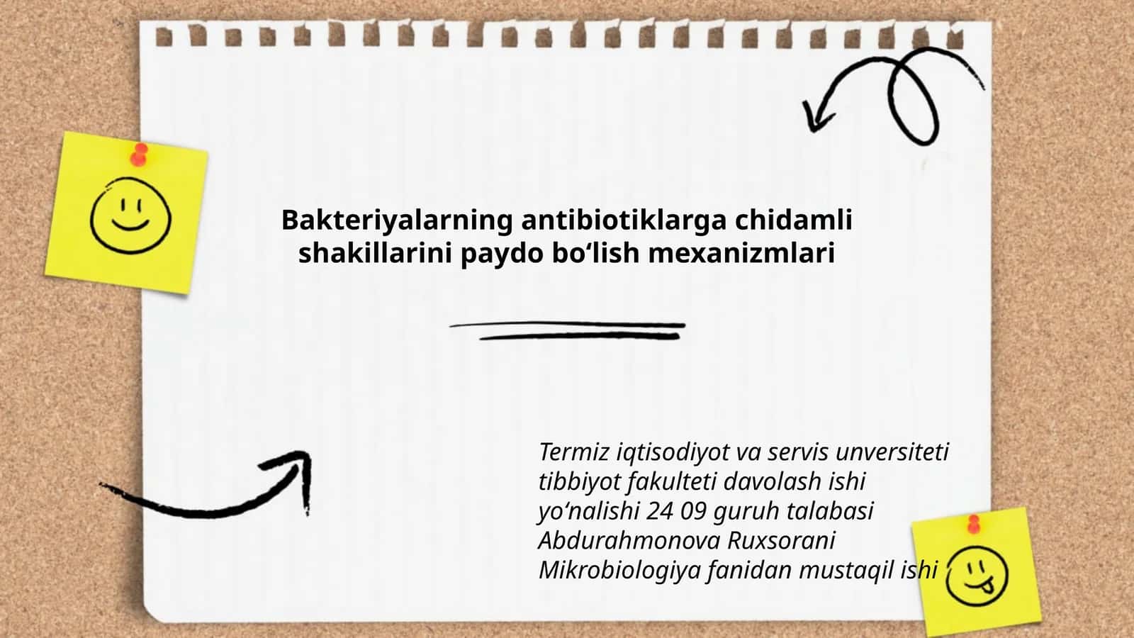 Bakteriyalarning antibiotiklarga chidamli shakillarini paydo boʻlish mexanizmlari